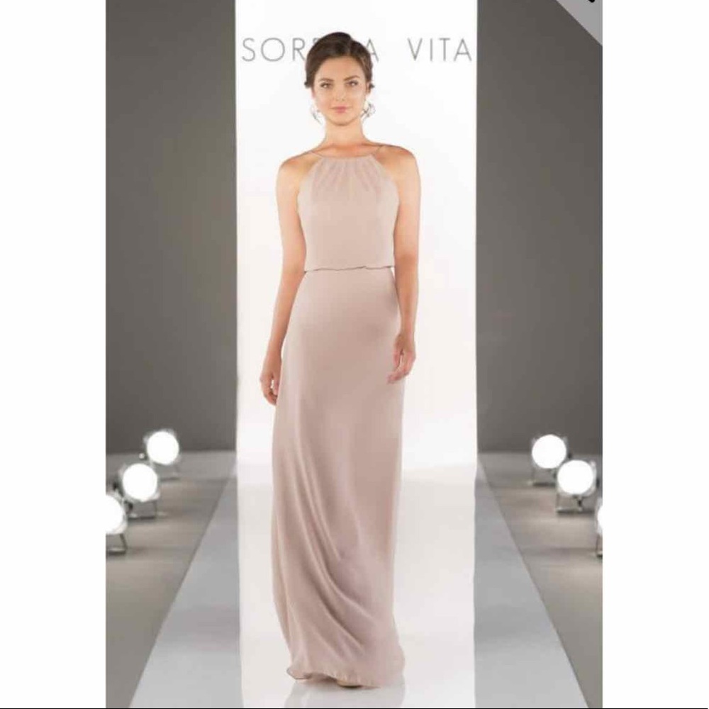 Sorella Vita Chiffon Dress #8872 Vintage Rose